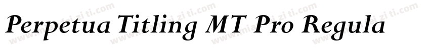 Perpetua Titling MT Pro Regular字体转换